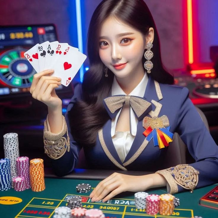 hit77 live blackjack dealer studio with multi-camera setup